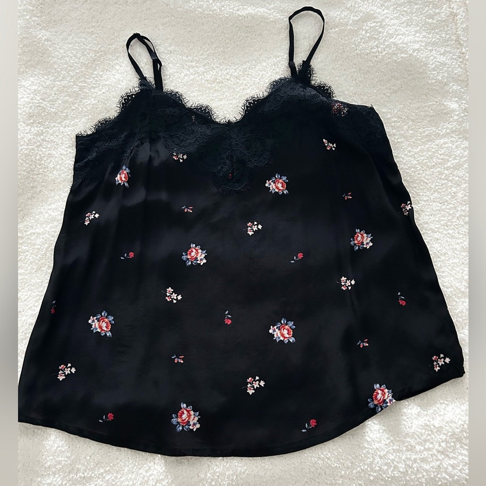 Abercrombie & Fitch Black Lace Trim Camisole/Top Size Small